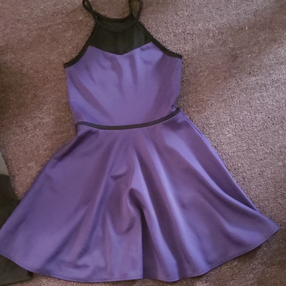 Purple and black dress